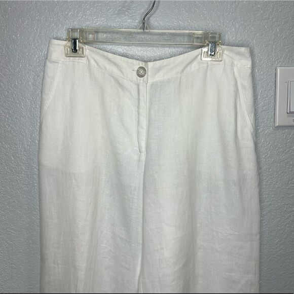 E-Col-O-Gie Linen Women Dress Ankle Pants Sz 8 - Picture 4 of 9
